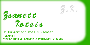 zsanett kotsis business card
